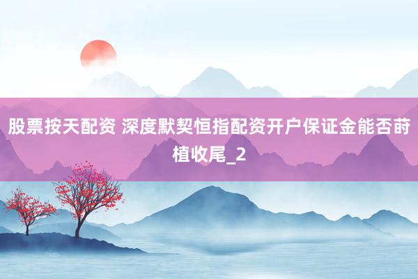股票按天配资 深度默契恒指配资开户保证金能否莳植收尾_2