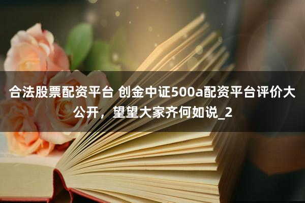 合法股票配资平台 创金中证500a配资平台评价大公开，望望大家齐何如说_2