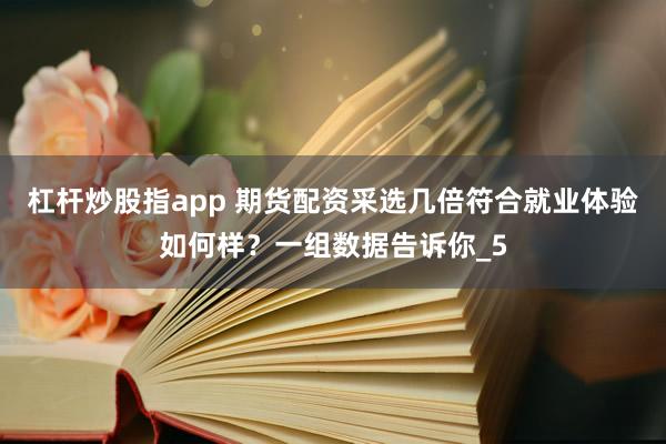 杠杆炒股指app 期货配资采选几倍符合就业体验如何样？一组数据告诉你_5