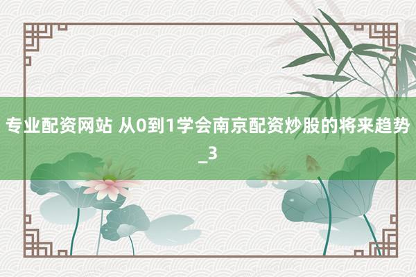 专业配资网站 从0到1学会南京配资炒股的将来趋势_3