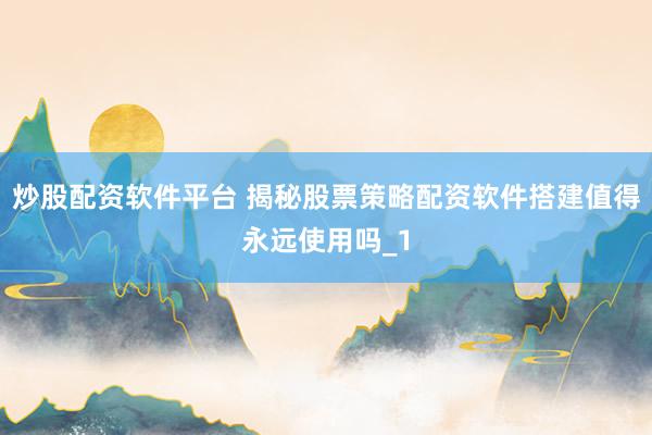 炒股配资软件平台 揭秘股票策略配资软件搭建值得永远使用吗_1