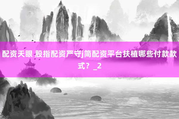 配资天眼 股指配资严守j简配资平台扶植哪些付款款式？_2