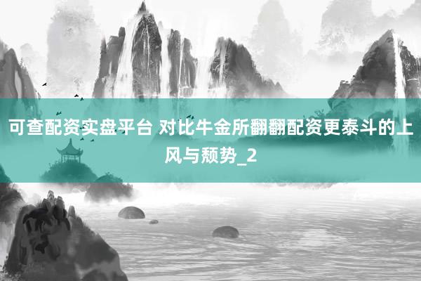 可查配资实盘平台 对比牛金所翻翻配资更泰斗的上风与颓势_2