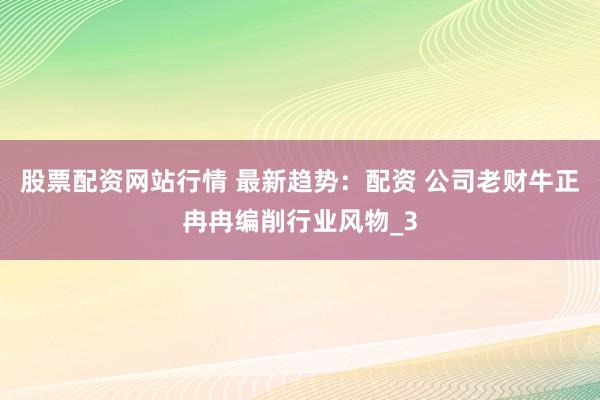股票配资网站行情 最新趋势：配资 公司老财牛正冉冉编削行业风物_3