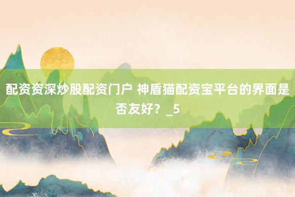配资资深炒股配资门户 神盾猫配资宝平台的界面是否友好？_5