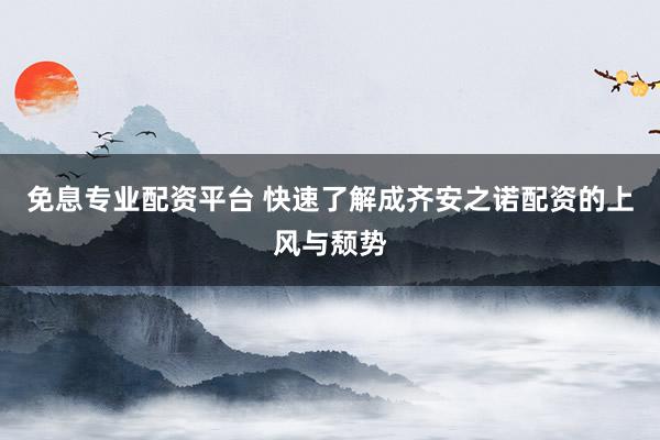 免息专业配资平台 快速了解成齐安之诺配资的上风与颓势