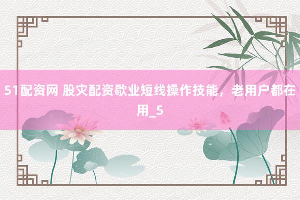 51配资网 股灾配资歇业短线操作技能，老用户都在用_5